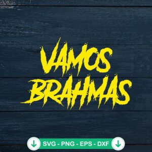 Vamos Brahmas Yellow SVG file for San Antonio Brahmas football