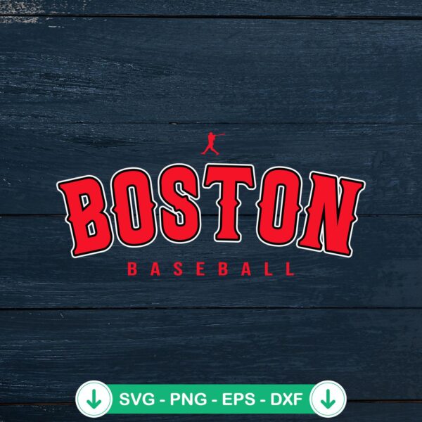 Boston City Baseball retro vintage SVG file for Cricut