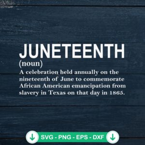 Juneteenth definition svg file for Cricut and cutting files