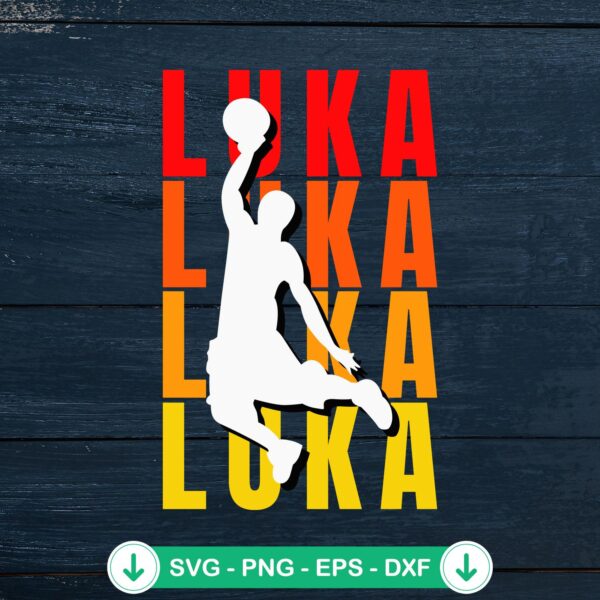 Luka Doncic Vintage Retro SVG file for Cricut cutting machine