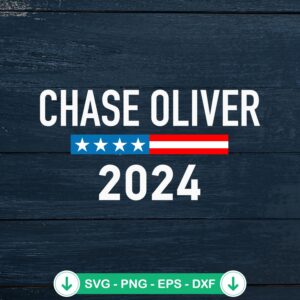 Chase Oliver 2024 SVG file, Libertarian Party cricut svg, cutting file