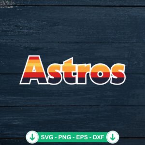 Houston Astros Rainbow svg file for Cricut cutting machine