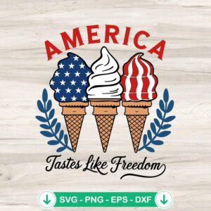 America Tastes Like Freedom SVG file for Cricut cutting machines