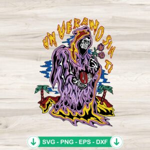 Skeleton Un Verano Sin Ti SVG file - Bad Bunny Halloween cut file