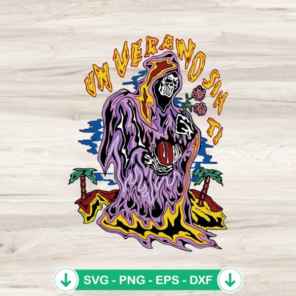 Skeleton Un Verano Sin Ti SVG file - Bad Bunny Halloween cut file