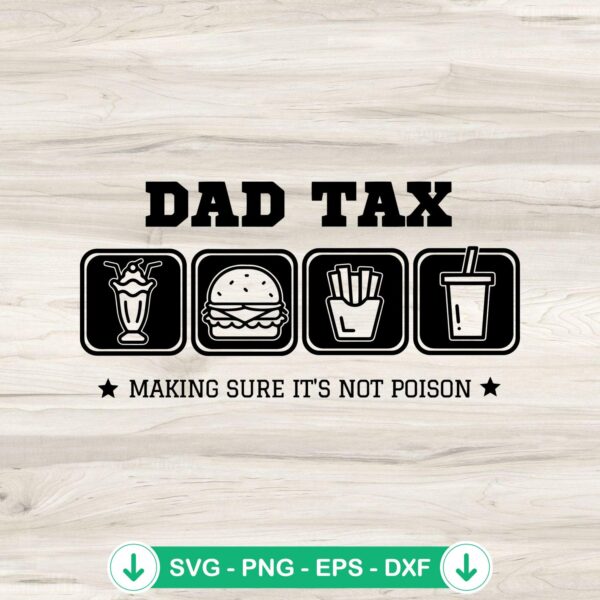 Retro Father's Day Dad Tax SVG file for Cricut cutting machine