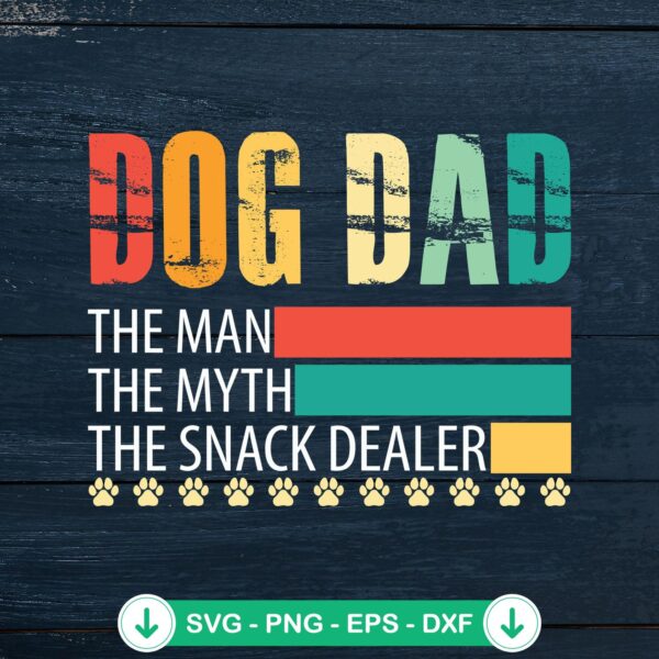 Dog Dad The Man The Myth SVG file for cutting machines