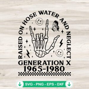 Skeleton Generation X 1965-1980 svg file for Cricut and crafting