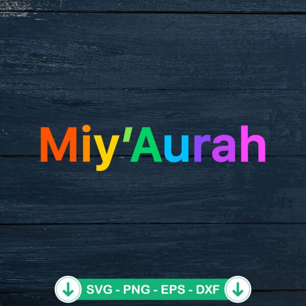 Miy’Aurah Rainbow Colorful SVG file for Cricut and cutting machines