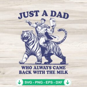 Retro Father's Day Just A Dad SVG file for Cricut