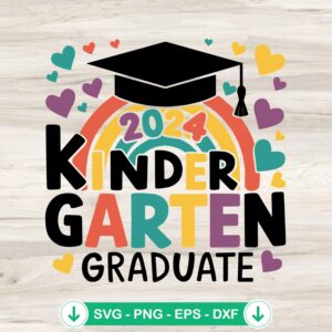 2024 Kindergarten Graduate SVG file for Cricut cutting machine