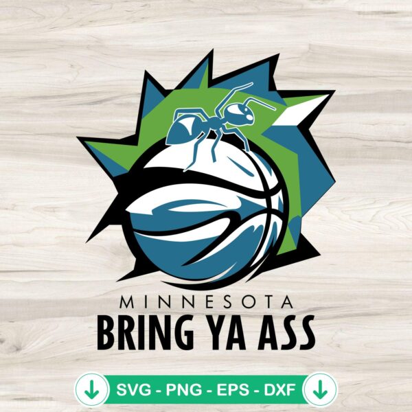 Funny Ant Basketball Minnesota svg file for Cricut