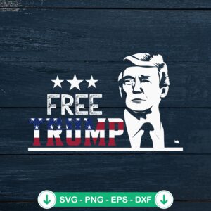Trump US Flag Retro SVG file for cricut cutting machine