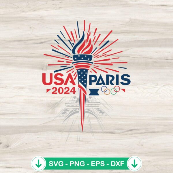 USA Summer Olympics 2024 svg file for cricut cutting machine