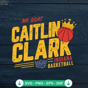 Basketball Crown The Goat SVG file for Cricut cutting machine