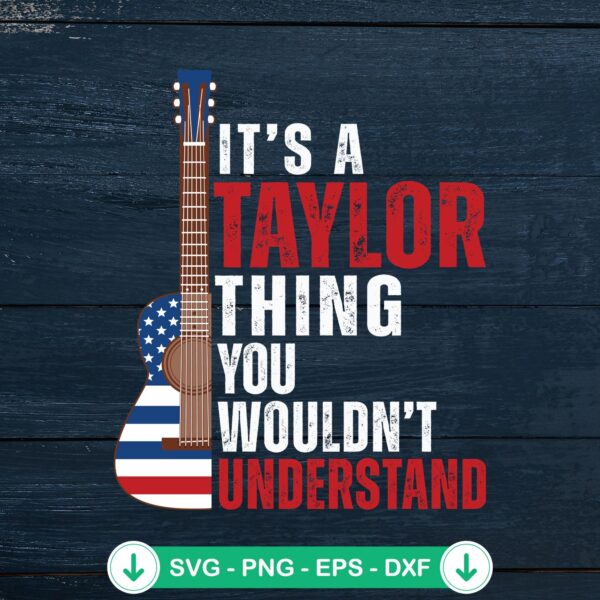 USA Flag Guitar SVG file cut file for 4th of July