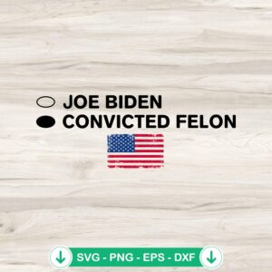 Joe Biden Vs Convicted Felon funny svg file for cricut cutting machine
