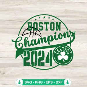 Boston Celtics Champions 2024 svg file for cricut cutting
