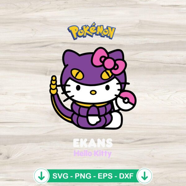 Ekans Hello Kitty Pokémon SVG file for cutting machine