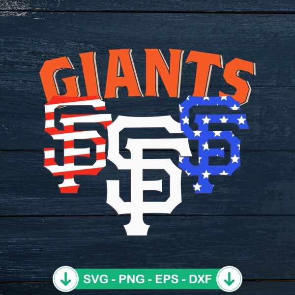 San Francisco Giants American Flag SVG file for cutting machine