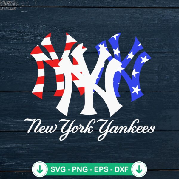 America Independence Day SVG file for New York Yankees baseball