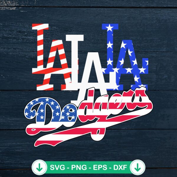 Los Angeles Dodgers 4th Of July SVG file for cutting machines
