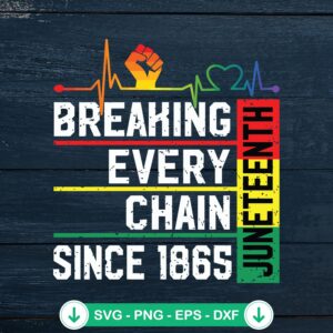 Vintage Breaking Every Chain Since 1865 SVG file for Cricut