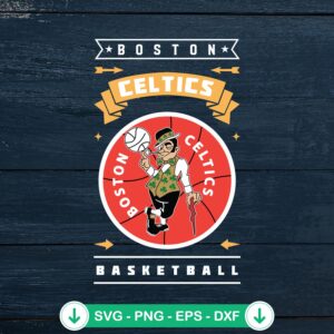 Retro Boston Celtics Basketball SVG file, cricut cutting file