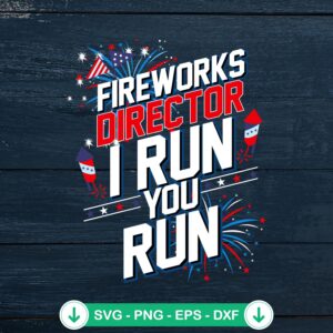 Retro Fireworks Director SVG file for Cricut cutting machine