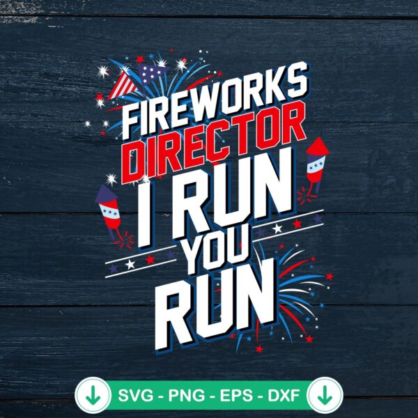 Retro Fireworks Director SVG file for Cricut cutting machine
