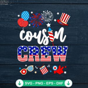 Cousin Crew 4th Of July Patriotic SVG file for cutting machine