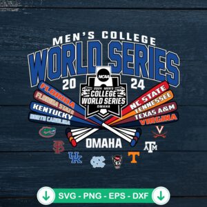 Men's College World Series 2024 svg file for cricut svg cutting file