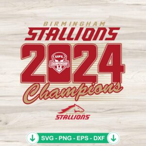 Birmingham Stallions 2024 svg file for Cricut cutting machine
