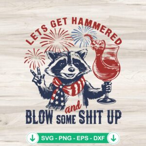 Raccoon Let's Get Hammered SVG file - cricut svg cutting file