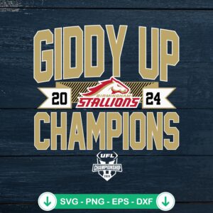 Giddy Up Champions 2024 SVG file for Birmingham Stallions cricut svg cutting file