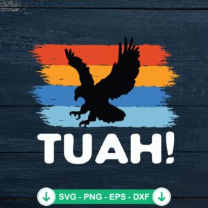 Vintage Retro American Eagle Tuah SVG file for cutting machine