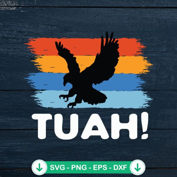 Vintage Retro American Eagle Tuah SVG file for cutting machine