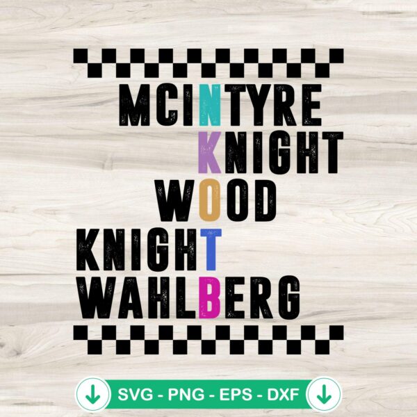Mcintyre Knight Wahlberg SVG file for Cricut cutting machine