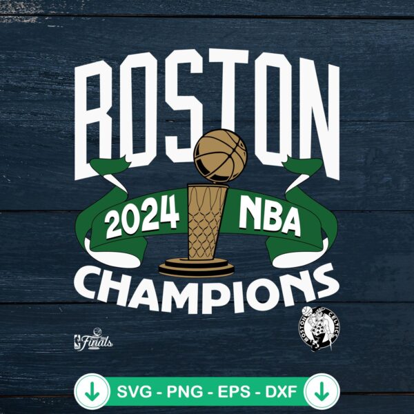 Boston Celtics 2024 NBA Champions logo svg file for cutting