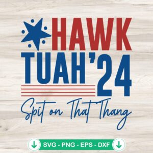 Retro Hawk Tuah '24 SVG file for Cricut cutting machine