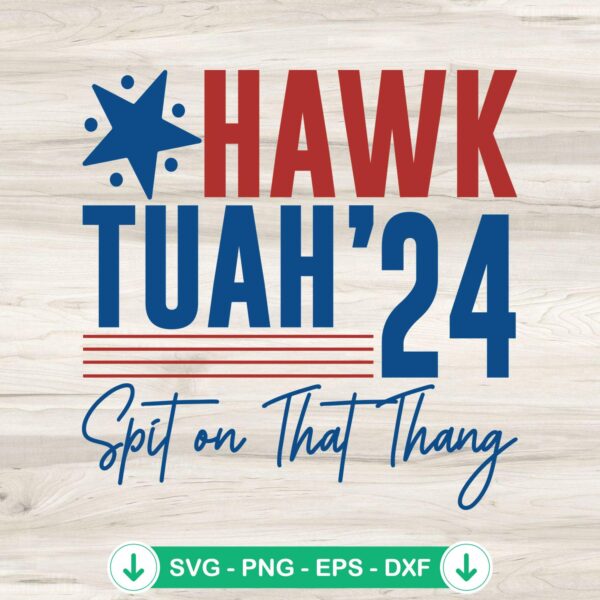 Retro Hawk Tuah '24 SVG file for Cricut cutting machine