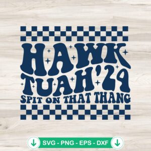 Retro Groovy Hawk Tuah 2024 SVG file for Cricut cutting machine