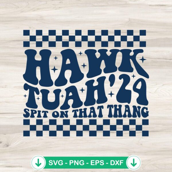 Retro Groovy Hawk Tuah 2024 SVG file for Cricut cutting machine