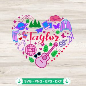 Taylor Swift Album Heart SVG file - cutting file for Cricut