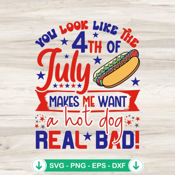 Retro You Look Like The 4th Of July SVG file for cutting machine