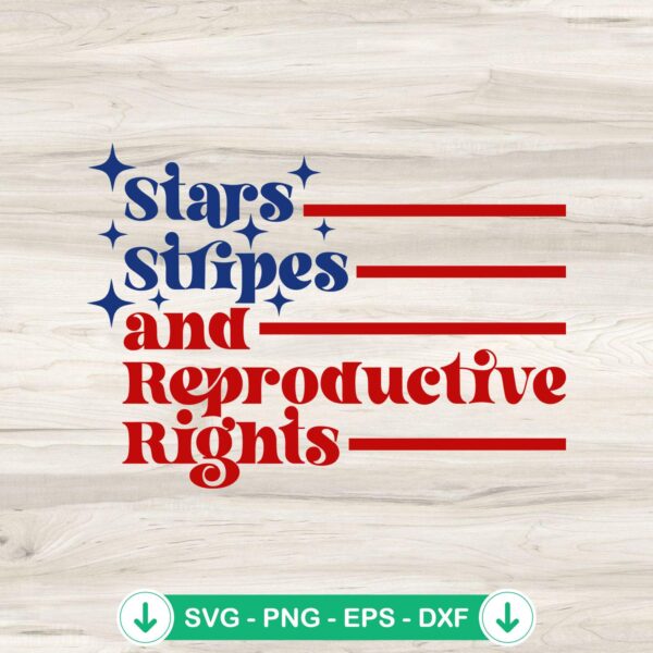 Retro Stars Stripes reproductive rights SVG file, cricut svg cut file