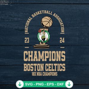 Boston Celtics 18x NBA Champions SVG file for cutting machines