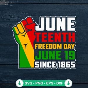 Juneteenth Freedom Day SVG file for Cricut cutting machines