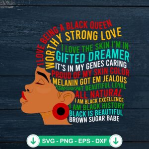 I Love Being A Black Queen SVG file for cutting machines