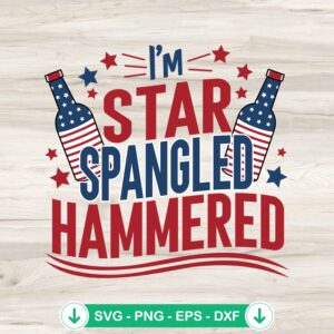 I'm Star Spangled Hammered SVG file for Cricut cutting machine